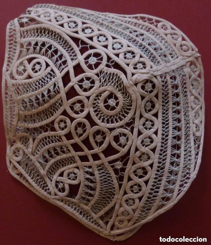 Antig&uuml;edades: ANTIGUO GORRO DE ENCAJE  PPIO.S.XX - Foto 1