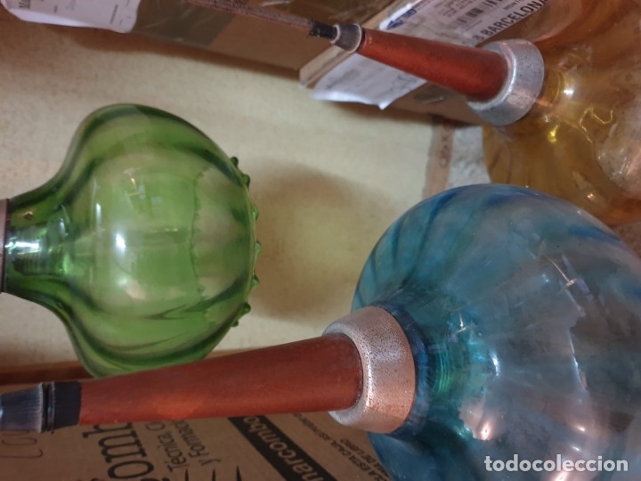 Antig&uuml;edades: LAMPARA 3 GLOBOS COLORES - Foto 15