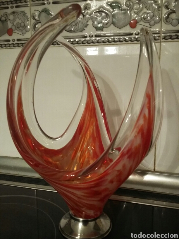 Antig&uuml;edades: Precioso centro de mesa de cristal de Murano - Foto 1