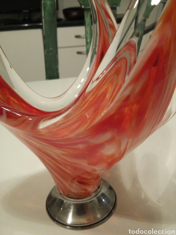 Antig&uuml;edades: Precioso centro de mesa de cristal de Murano - Foto 3