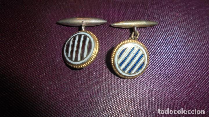 Antig&uuml;edades: ANTIGUOS GEMELOS EN ESMALTE - 1,5 CM. - Foto 1