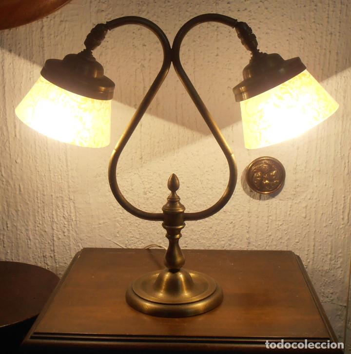Antig&uuml;edades: LAMPARA CON DOS LUCES, MUY DECORATIVA - Foto 1