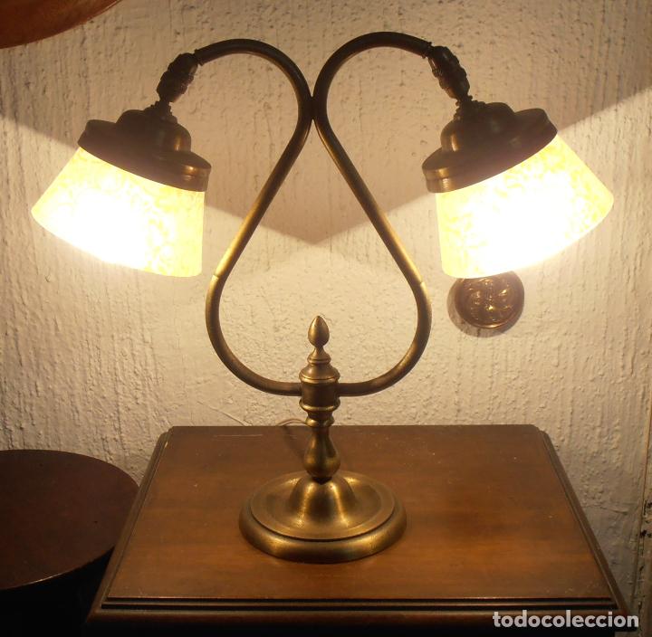 Antig&uuml;edades: LAMPARA CON DOS LUCES, MUY DECORATIVA - Foto 6
