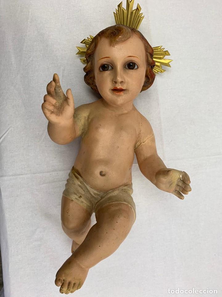 Antig&uuml;edades: NI&Ntilde;O JESUS  PASTA MADERA - Foto 1