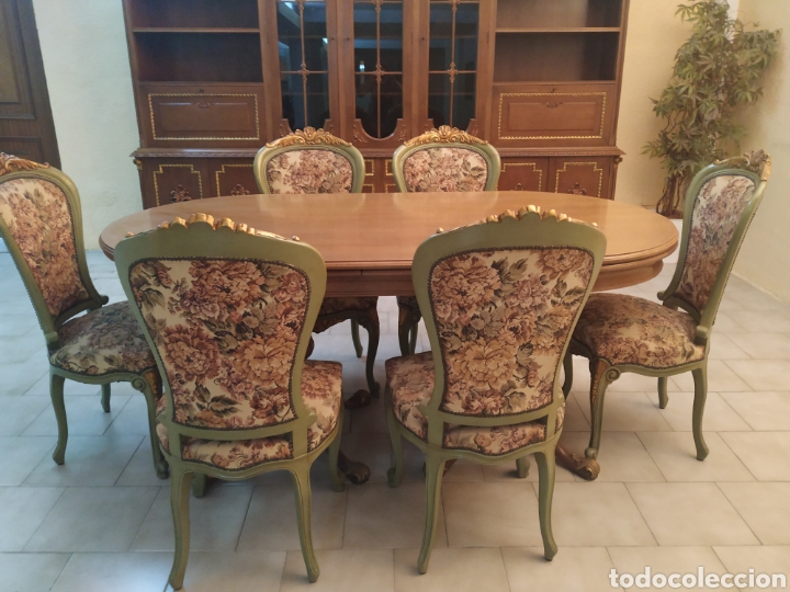 Antig&uuml;edades: Comedor nogal y pan de oro - Foto 1