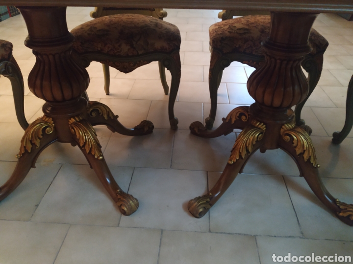 Antig&uuml;edades: Comedor nogal y pan de oro - Foto 5