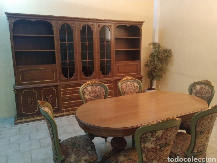 Antig&uuml;edades: Comedor nogal y pan de oro - Foto 12