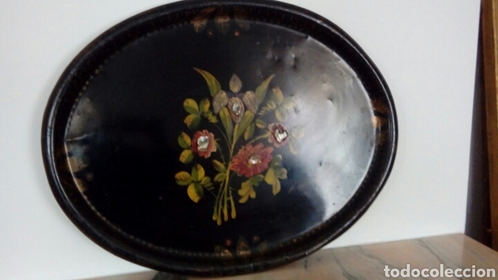 Antig&uuml;edades: Bandeja pintada - Foto 2