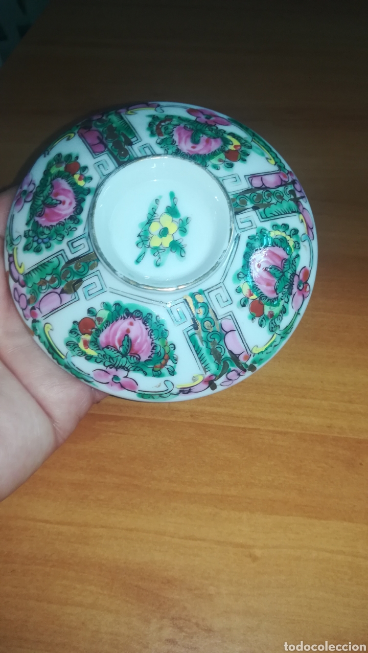 Antigüedades: Antiguo Taza y plato en porcelana fina china - Foto 4 - 157294640