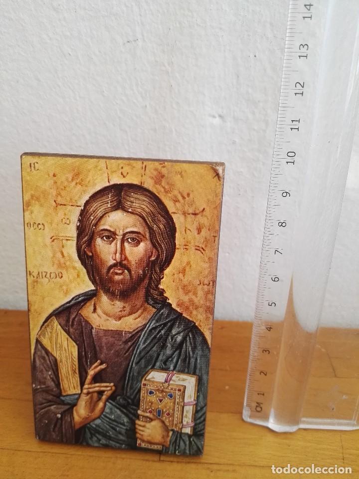 Antig&uuml;edades: Tabla de madera con busto de Jes&uacute;s impresa - Foto 2