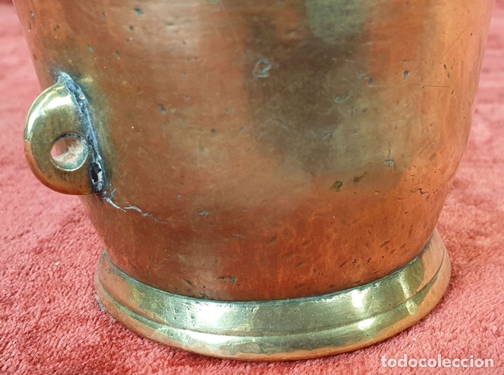 Antig&uuml;edades: ALMIREZ DE BRONCE. MANO DE BRONCE. SIGLO XIX. - Foto 4