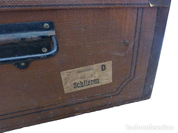 Antig&uuml;edades: Maleta de viaje con bandeja interior - Foto 8
