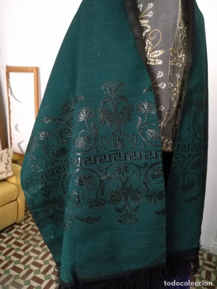 Antigüedades: Estola pañolon manton traje regional brocado fallerra charra baturra fajin virgen esperanza - Foto 9 - 157742762