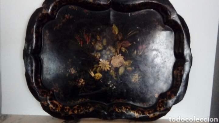 Antig&uuml;edades: Bandeja isabelina pintada. - Foto 4