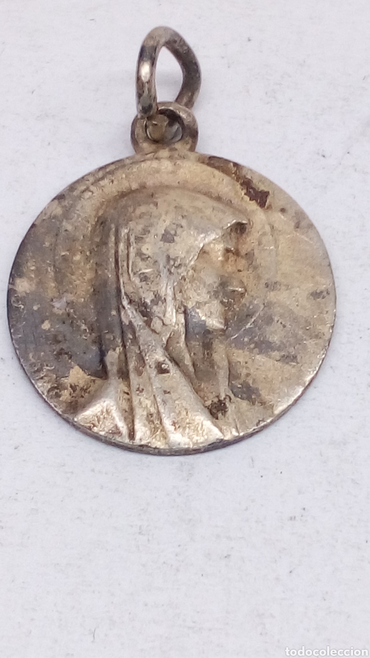 Antig&uuml;edades: Medalla de plata religiosa - Foto 1