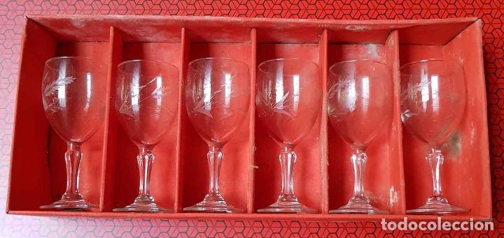 Antig&uuml;edades: 6 COPAS CRISTAL D&acute;ARQUES MODELO FLEURY 12 cl, NUEVO - Foto 1