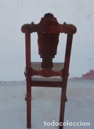 Antig&uuml;edades: 9 sillas Chipendal en madera de caoba - Foto 8