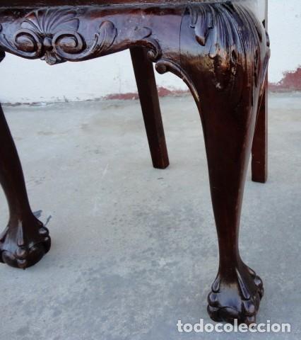 Antig&uuml;edades: 9 sillas Chipendal en madera de caoba - Foto 9