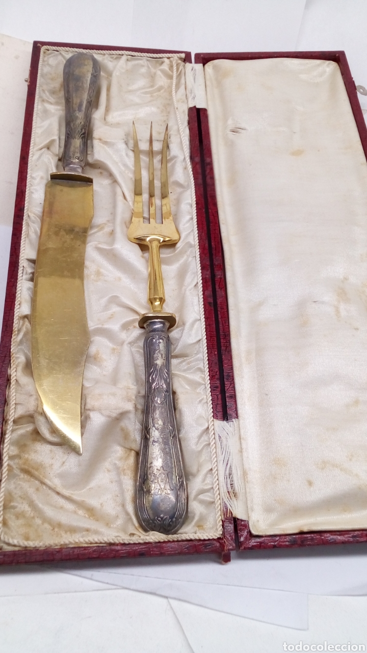 Antiquit&auml;ten: Estuche Cuchillo y tenedor antiguo