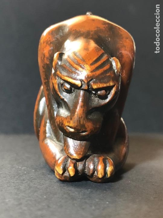 Antig&uuml;edades: Antiguo netsuke del Siglo XIX. Tigre. - Foto 1