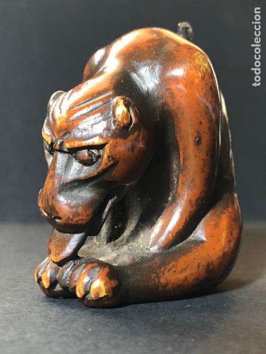 Antig&uuml;edades: Antiguo netsuke del Siglo XIX. Tigre. - Foto 2