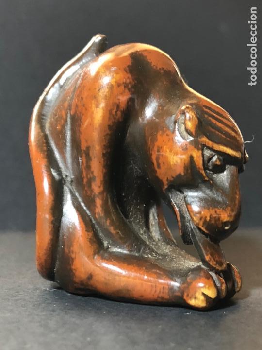 Antig&uuml;edades: Antiguo netsuke del Siglo XIX. Tigre. - Foto 3