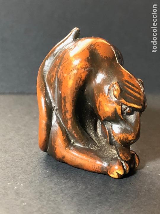 Antig&uuml;edades: Antiguo netsuke del Siglo XIX. Tigre. - Foto 6