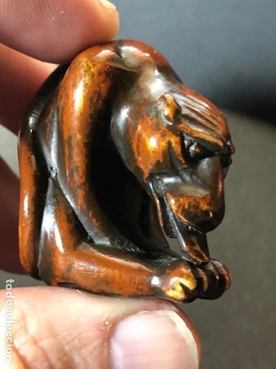 Antig&uuml;edades: Antiguo netsuke del Siglo XIX. Tigre. - Foto 9