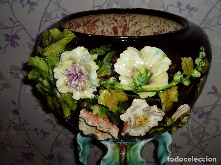 Antig&uuml;edades: May&oacute;lica de E. Sanglan Art-Nouveau - Foto 6