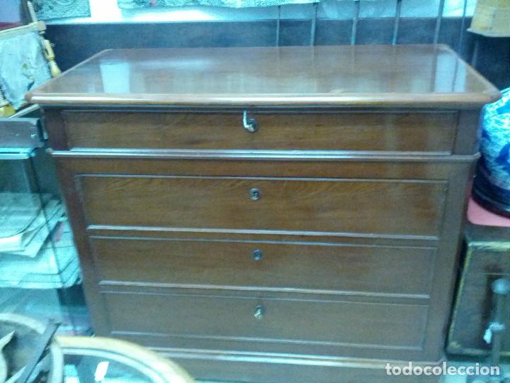 Antig&uuml;edades: COMODA DE CAOBA, S.XIX - Foto 5