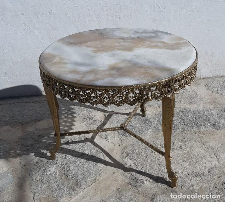 Antig&uuml;edades: Mesa de bronce y marmol - Foto 1