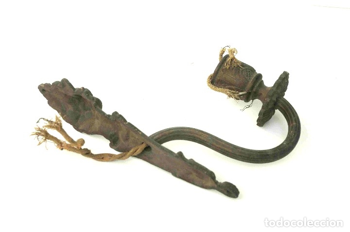 Antig&uuml;edades: Aplique candelabro de laton o bronce - Foto 5