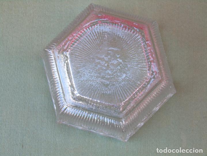 Antig&uuml;edades: ANTIGUO AZUCARERO DE CRISTAL, HEXAGONAL. - Foto 4