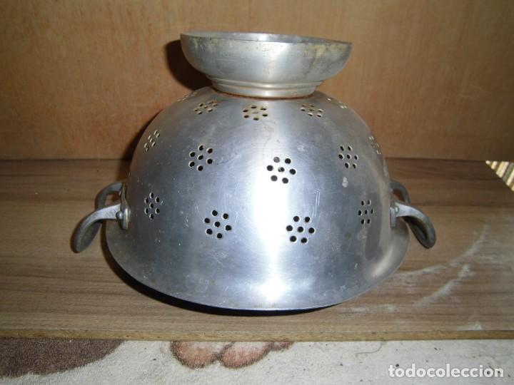 Antig&uuml;edades: escurridera ensaladera de aluminio - Foto 3