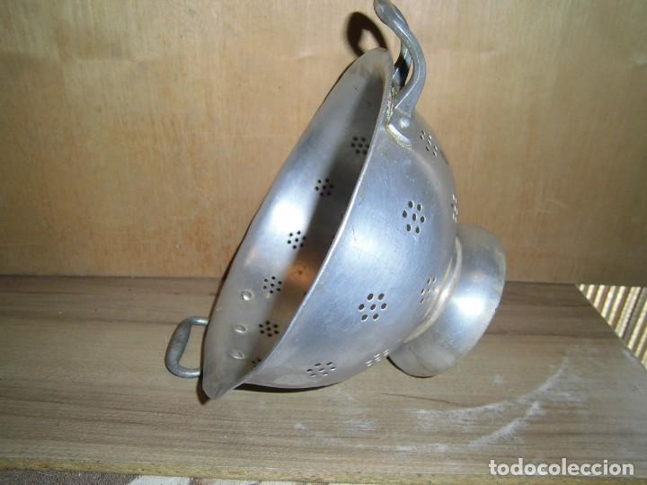 Antig&uuml;edades: escurridera ensaladera de aluminio - Foto 4