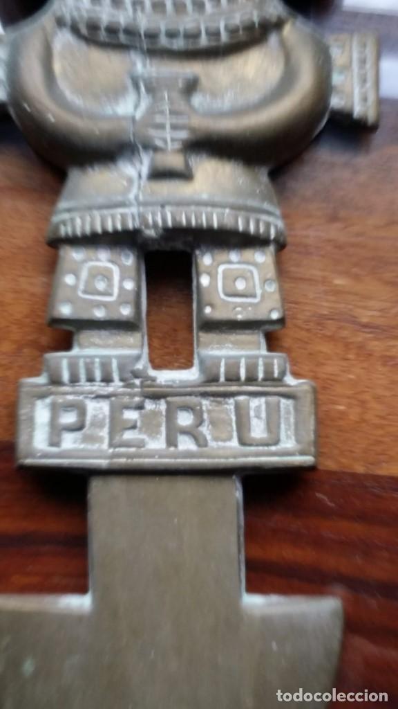 Antig&uuml;edades: figura indio totem peru bronce - Foto 4