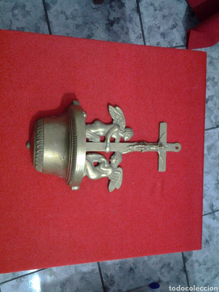 Antig&uuml;edades: Benditera de bronce gran tama&ntilde;o 31,cn - Foto 3