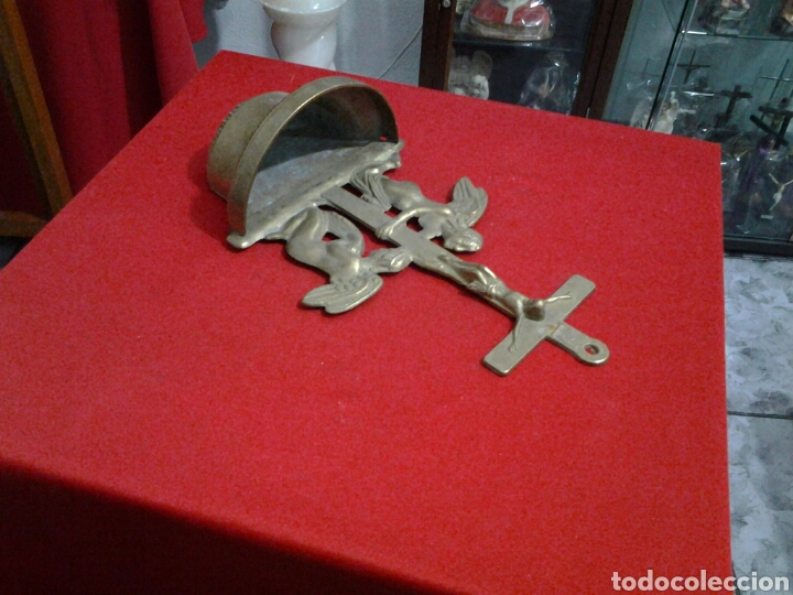 Antig&uuml;edades: Benditera de bronce gran tama&ntilde;o 31,cn - Foto 4