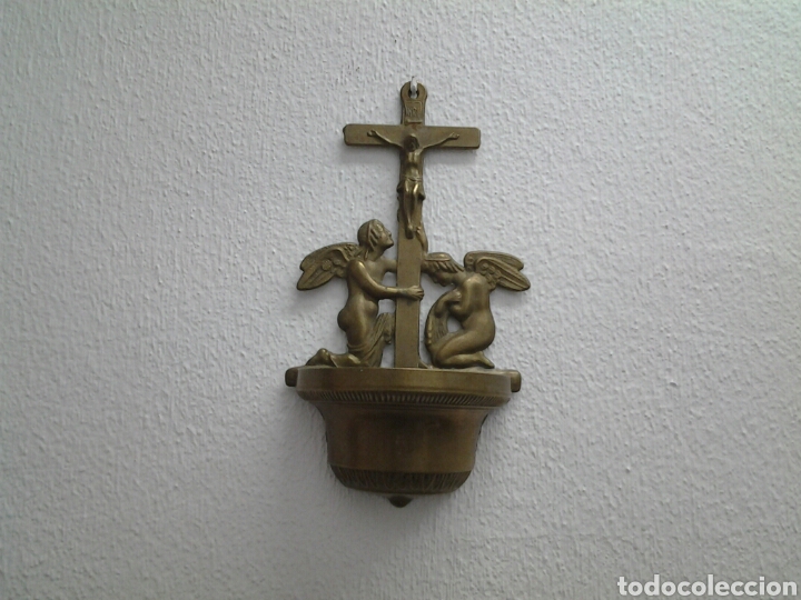 Antig&uuml;edades: Benditera de bronce gran tama&ntilde;o 31,cn - Foto 6