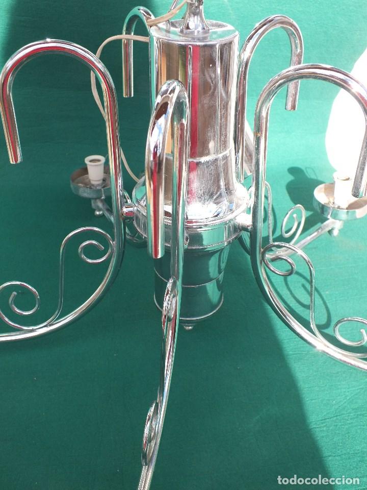 Antig&uuml;edades: LAMPARA CROMADA SIN TULIPAS - Foto 5
