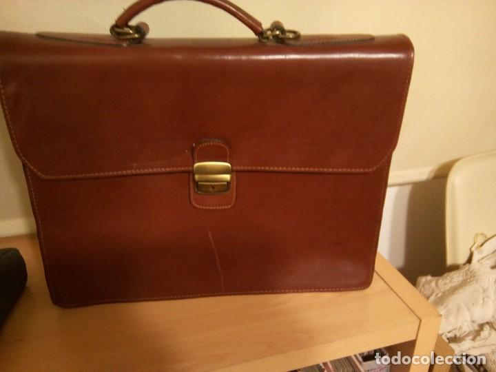 maleta de piel.cartera de mano. (rf:611/*) - Comprar Moda Antigua de Hombre  en todocoleccion - 159351462
