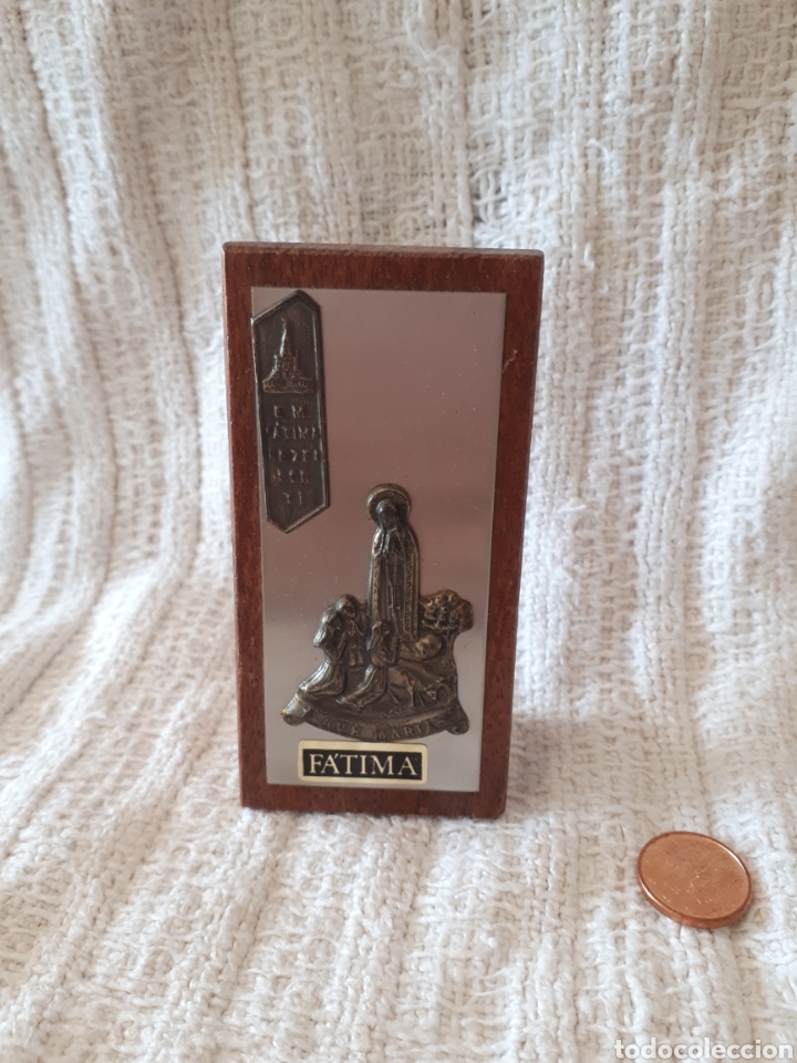 Antig&uuml;edades: Imagen F&aacute;tima madera metal - Foto 1