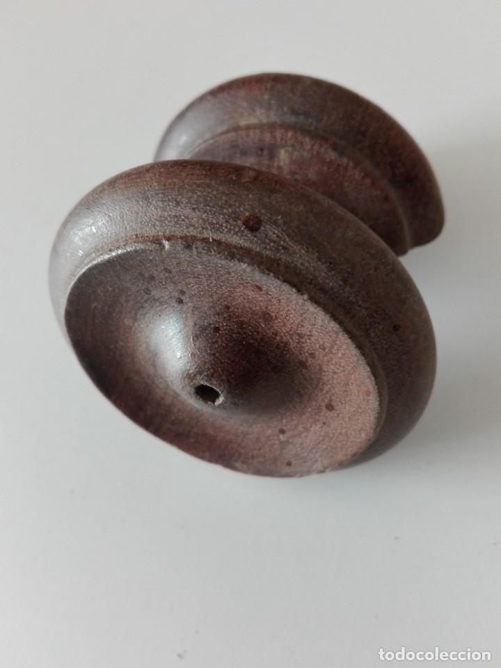 Antig&uuml;edades: Tirador pomo madera de caoba