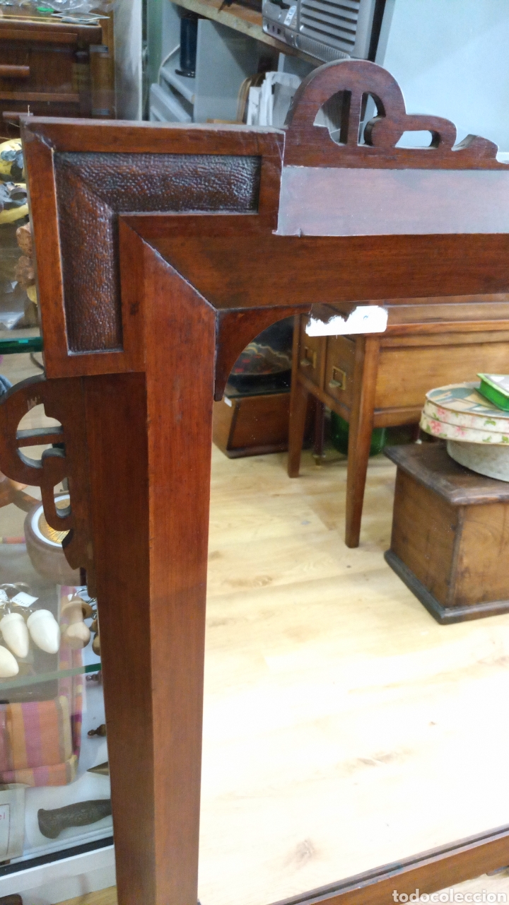 Antig&uuml;edades: Espejo Art Dec&oacute; de madera - Foto 2