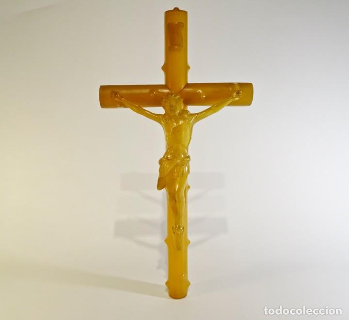 Antig&uuml;edades: CRUCIFIJO DE CELULOIDE defectos - Foto 1