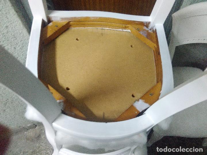 Antig&uuml;edades: 6 SILLAS LACADAS EN BLANCO - Foto 5