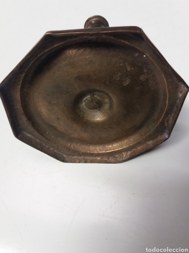 Antig&uuml;edades: Candelabro antiguo de bronce - Foto 4