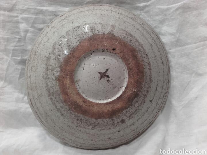 Antig&uuml;edades: SINGULAR Y ANTIGUO PLATO DE CER&Aacute;MICA VASCA. - Foto 3