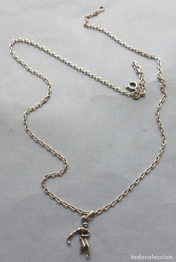 Antig&uuml;edades: CADENA Y COLGANTE (CESTAPUNTA) VASCO DE PLATA - Foto 4
