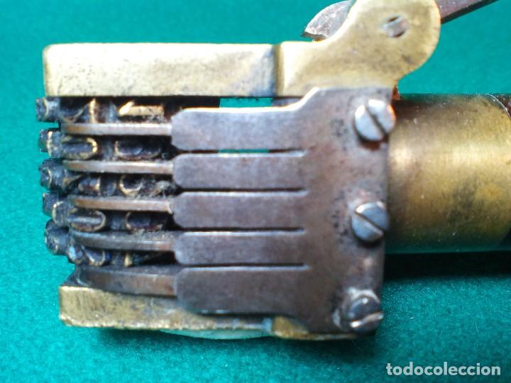 Antig&uuml;edades: ANTIGUO NUMERADOR DE BRONCE Y MANGO DE MADERA - Foto 4